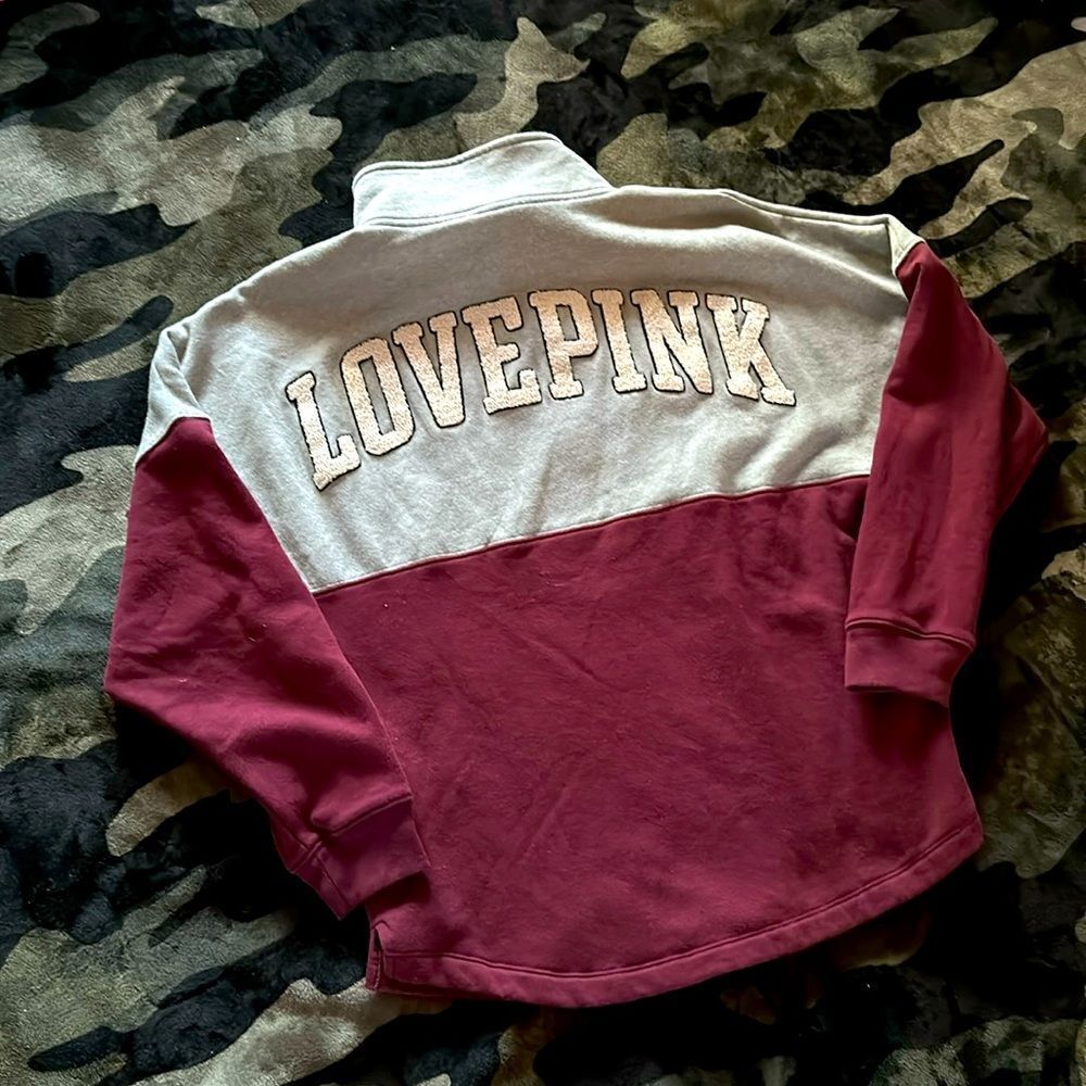 Pink quarter zip